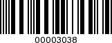 Barcode Image 00003038