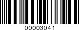 Barcode Image 00003041
