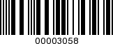 Barcode Image 00003058