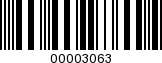Barcode Image 00003063