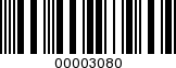 Barcode Image 00003080