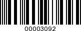 Barcode Image 00003092