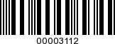 Barcode Image 00003112