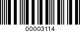 Barcode Image 00003114