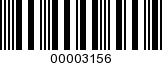 Barcode Image 00003156