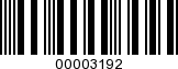 Barcode Image 00003192