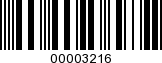 Barcode Image 00003216