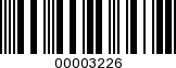 Barcode Image 00003226