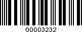 Barcode Image 00003232