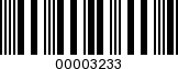 Barcode Image 00003233