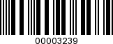 Barcode Image 00003239