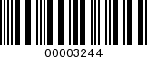 Barcode Image 00003244