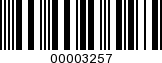 Barcode Image 00003257