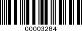 Barcode Image 00003284