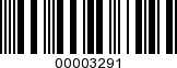 Barcode Image 00003291