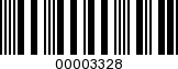 Barcode Image 00003328