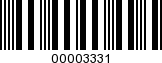 Barcode Image 00003331