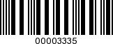 Barcode Image 00003335