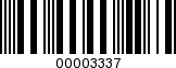 Barcode Image 00003337