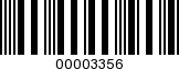 Barcode Image 00003356