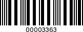 Barcode Image 00003363