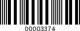 Barcode Image 00003374