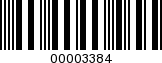 Barcode Image 00003384