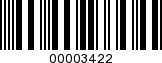 Barcode Image 00003422
