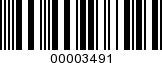 Barcode Image 00003491
