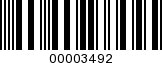 Barcode Image 00003492