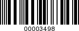 Barcode Image 00003498