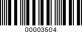 Barcode Image 00003504