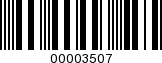 Barcode Image 00003507