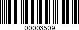 Barcode Image 00003509