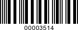 Barcode Image 00003514