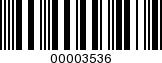 Barcode Image 00003536