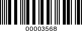 Barcode Image 00003568