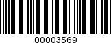 Barcode Image 00003569