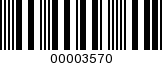 Barcode Image 00003570