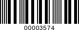 Barcode Image 00003574