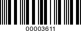 Barcode Image 00003611