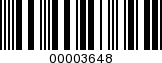 Barcode Image 00003648