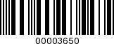 Barcode Image 00003650