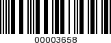 Barcode Image 00003658