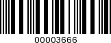 Barcode Image 00003666