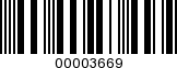Barcode Image 00003669