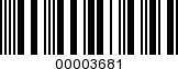 Barcode Image 00003681