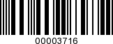 Barcode Image 00003716