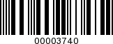 Barcode Image 00003740