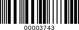 Barcode Image 00003743